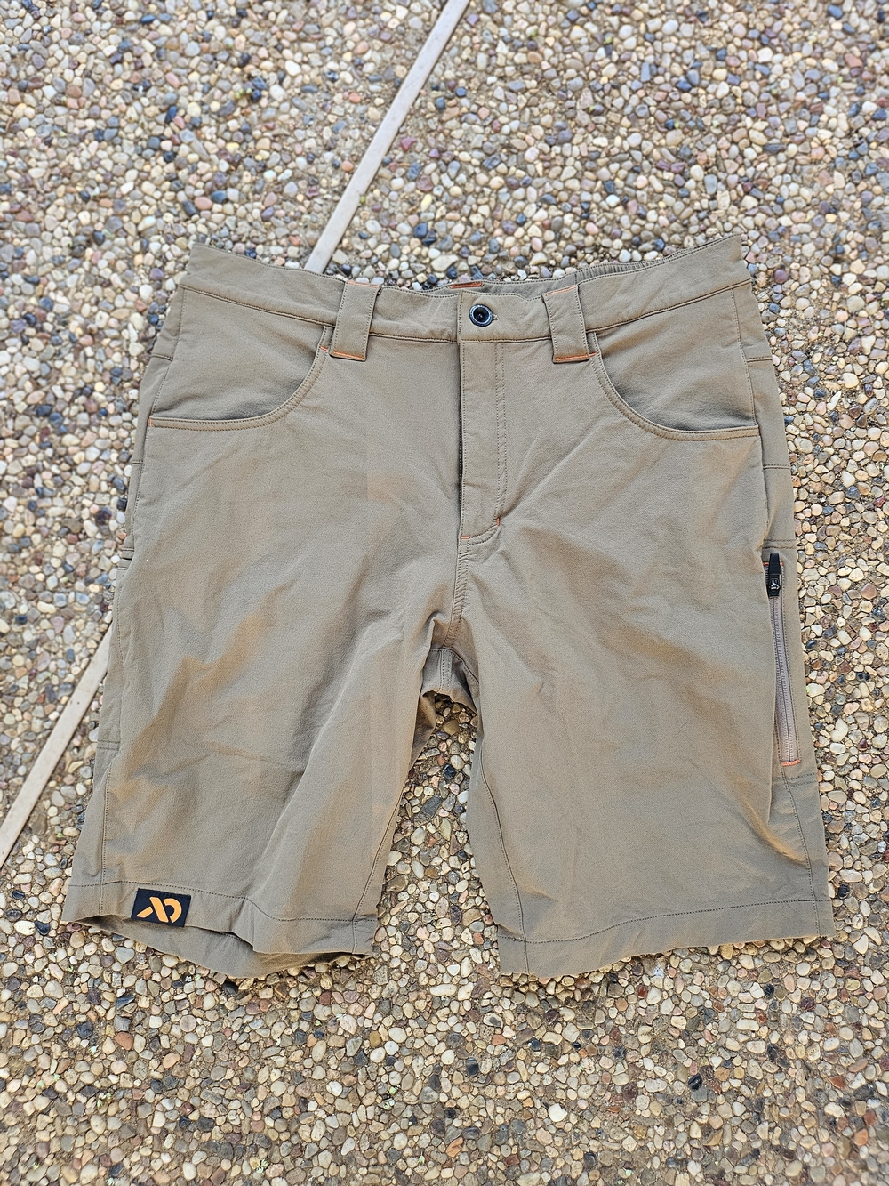 First Lite Lightweight Khaki Brown Corrugate Guide Shorts Large